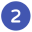 A blue circle with the number 2 in it.