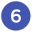 A blue circle with the number six in it.
